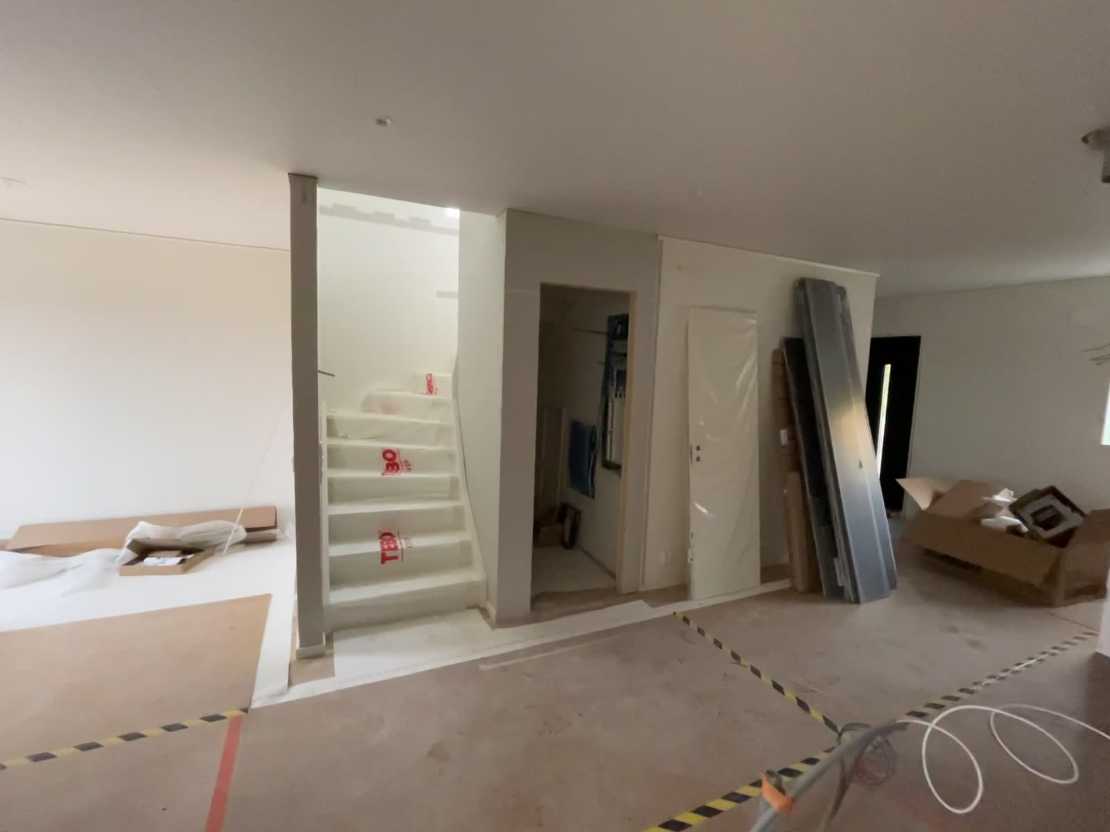 Finished internal staircase and hallway before handover